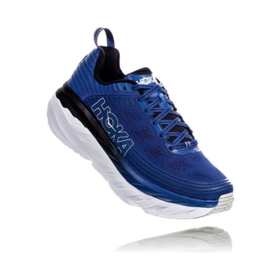 Men's Hoka Bondi 6 Running Shoes Blue | ZA-42TMUIW