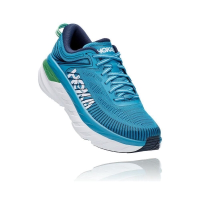 Men's Hoka Bondi 7 Running Shoes Blue | ZA-23ISYAH