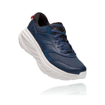 Men's Hoka Bondi L Road Running Shoes Navy | ZA-57ETACW