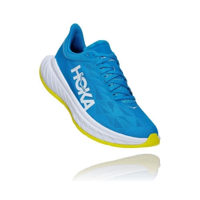 Men's Hoka Carbon X 2 Lifestyle Shoes Blue | ZA-94OUBEM