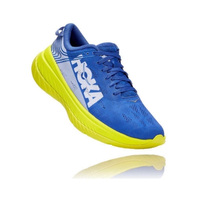 Men's Hoka Carbon X Road Running Shoes Blue | ZA-74IETKD