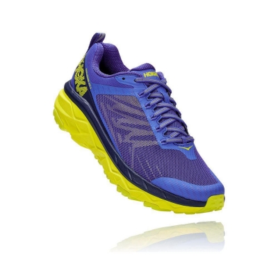 Men's Hoka Challenger ATR 5 Hiking Shoes Blue / Yellow | ZA-84BFKCZ