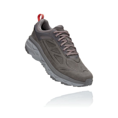 Men's Hoka Challenger Low GORE-TEX Hiking Shoes Grey | ZA-12YJEIO