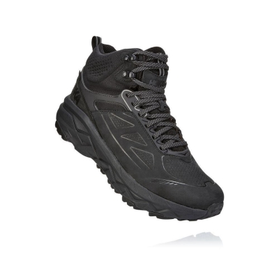 Men's Hoka Challenger Mid GTX Hiking Boots Black | ZA-32KPXAY