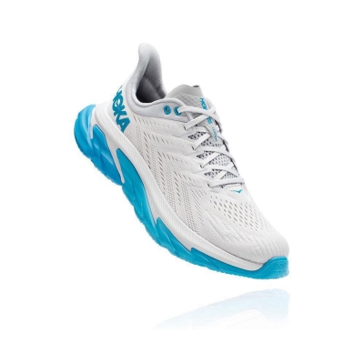 Men's Hoka Clifton Edge Road Running Shoes White / Blue | ZA-56OCMYG