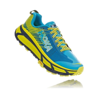 Men's Hoka EVO Mafate 2 Trail Running Shoes Blue / Yellow | ZA-95LPQOU