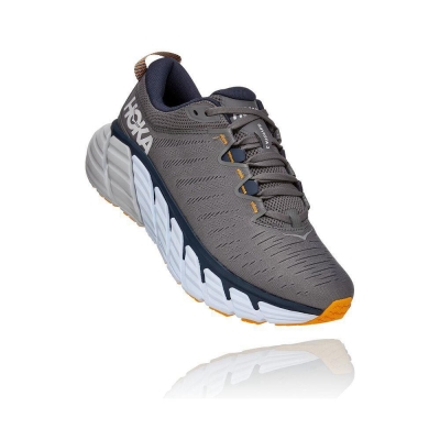 Men's Hoka Gaviota 3 Running Shoes Grey | ZA-64GCTSX