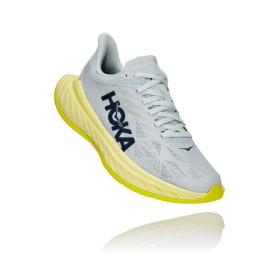 Women's Hoka Carbon X 2 Road Running Shoes White / Yellow | ZA-62BRUJO