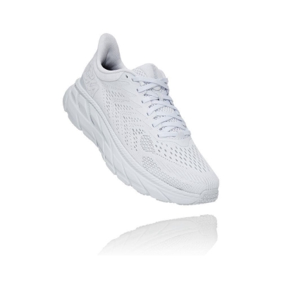 Women's Hoka Clifton 7 Road Running Shoes White | ZA-95QWOIV