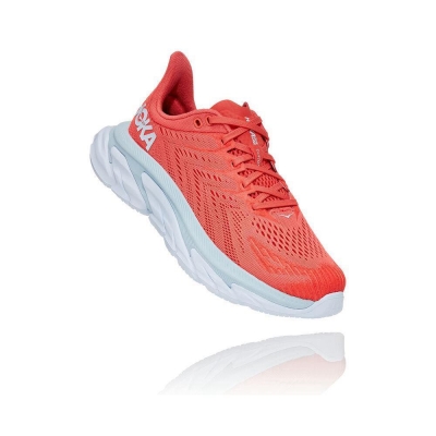 Women's Hoka Clifton Edge Road Running Shoes Red | ZA-61NQXDM