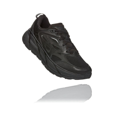 Women's Hoka Clifton L Road Running Shoes Black | ZA-36KXRHE