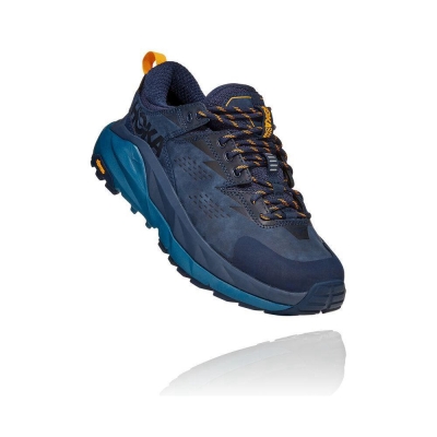 Women's Hoka Kaha Low GTX Trail Running Shoes Blue | ZA-47BVCKZ