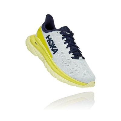 Women's Hoka Mach 4 Road Running Shoes White | ZA-94GKADF