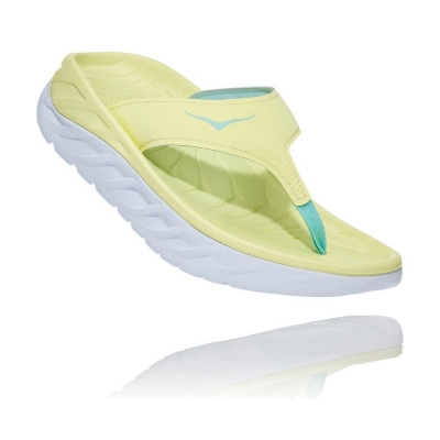 Women's Hoka ORA Recovery Flip Flops Yellow | ZA-91FMEAN