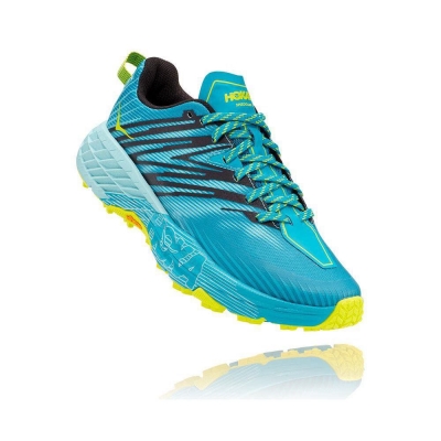 Women's Hoka Speedgoat 4 Running Shoes Blue | ZA-06TIOWU