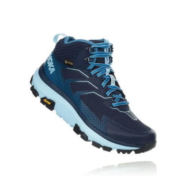 Women's Hoka Toa GTX Hiking Boots Navy | ZA-62UPTIH