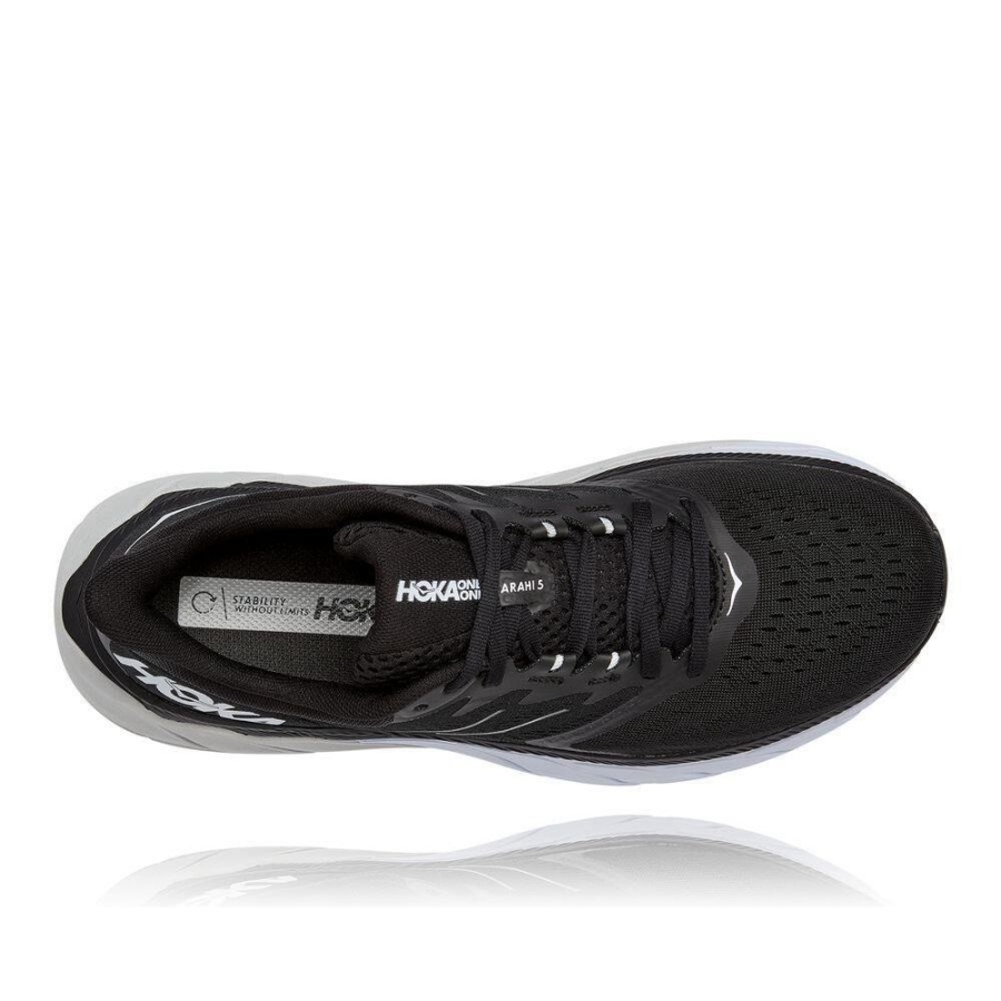 Men's Hoka Arahi 5 Road Running Shoes Black | ZA-39GDILJ
