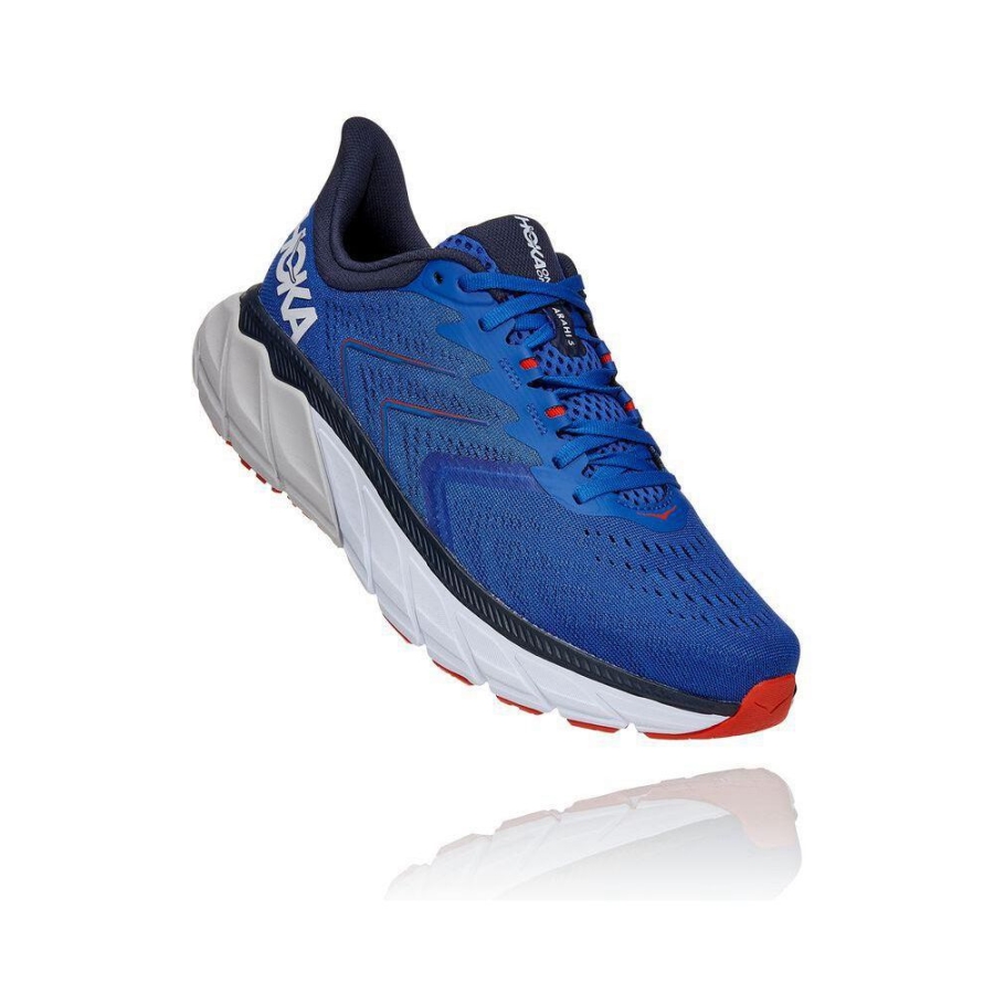 Men\'s Hoka Arahi 5 Road Running Shoes Blue | ZA-84UQKHF