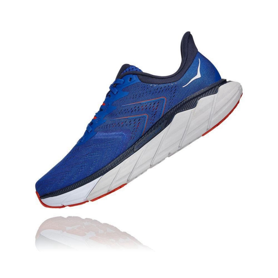 Men's Hoka Arahi 5 Running Shoes Blue | ZA-21EYVCF