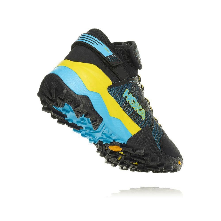 Men's Hoka Arkali Hiking Boots Black / Blue | ZA-17JQHED