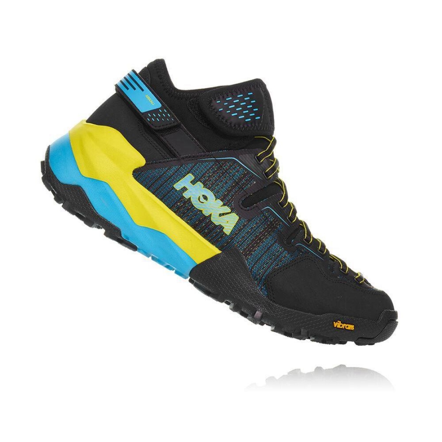 Men's Hoka Arkali Trail Running Shoes Black / Blue | ZA-37EIKPM