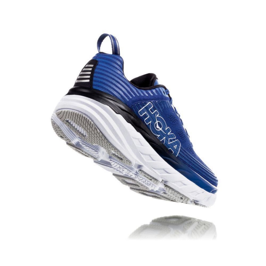 Men's Hoka Bondi 6 Road Running Shoes Blue | ZA-86OJNSM