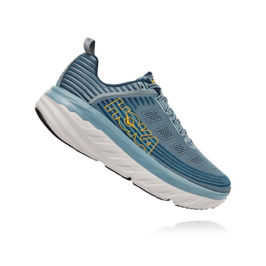 Men's Hoka Bondi 6 Road Running Shoes Green | ZA-82CDPXG