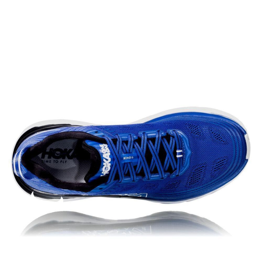 Men's Hoka Bondi 6 Running Shoes Blue | ZA-42TMUIW