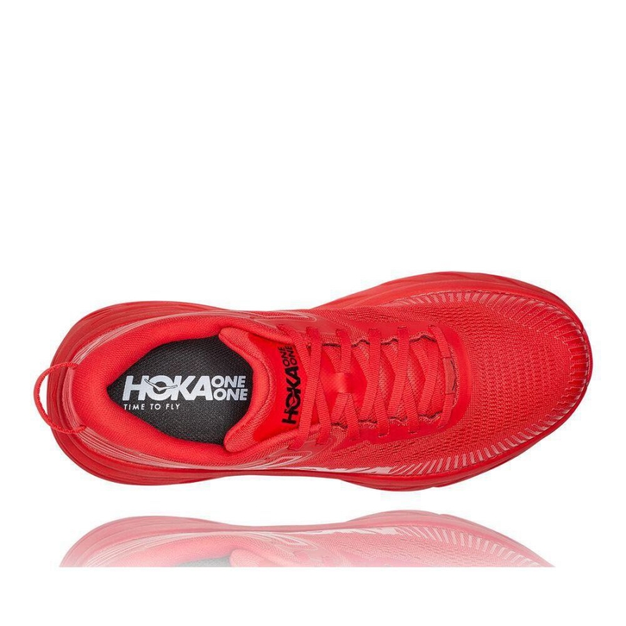 Hoka Road Running Shoes Cheapest - Mens Hoka Bondi 7 Red