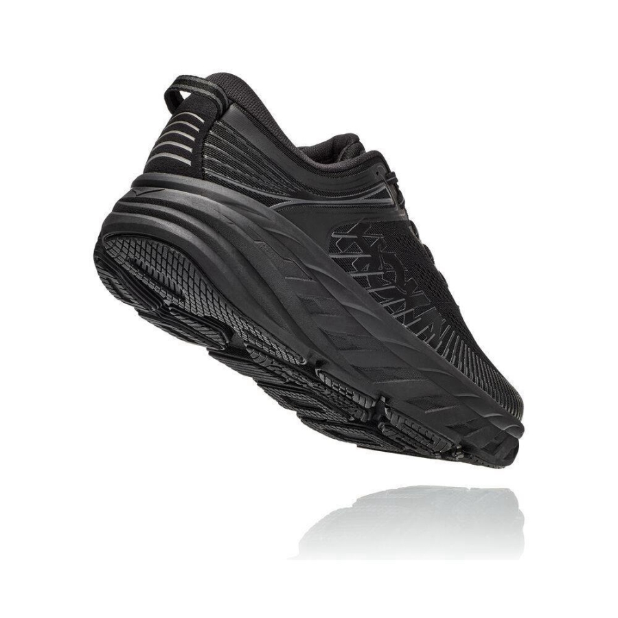Men's Hoka Bondi 7 Running Shoes Black | ZA-59POWCX