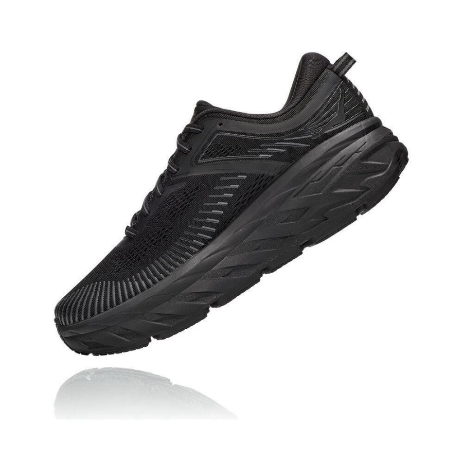 Men's Hoka Bondi 7 Sneakers Black | ZA-78QONBV