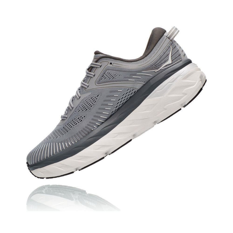 Men's Hoka Bondi 7 Sneakers Grey | ZA-64WGPFU