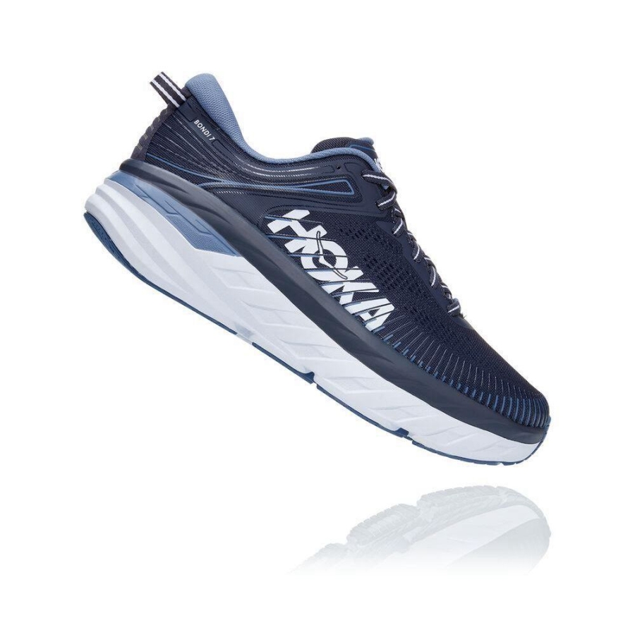 Men's Hoka Bondi 7 Sneakers Navy | ZA-85WKBNQ