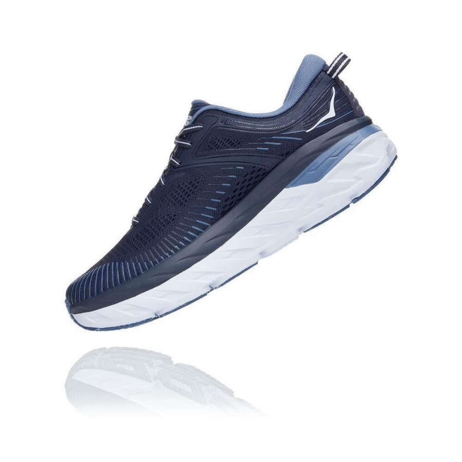 Men's Hoka Bondi 7 Sneakers Navy | ZA-85WKBNQ