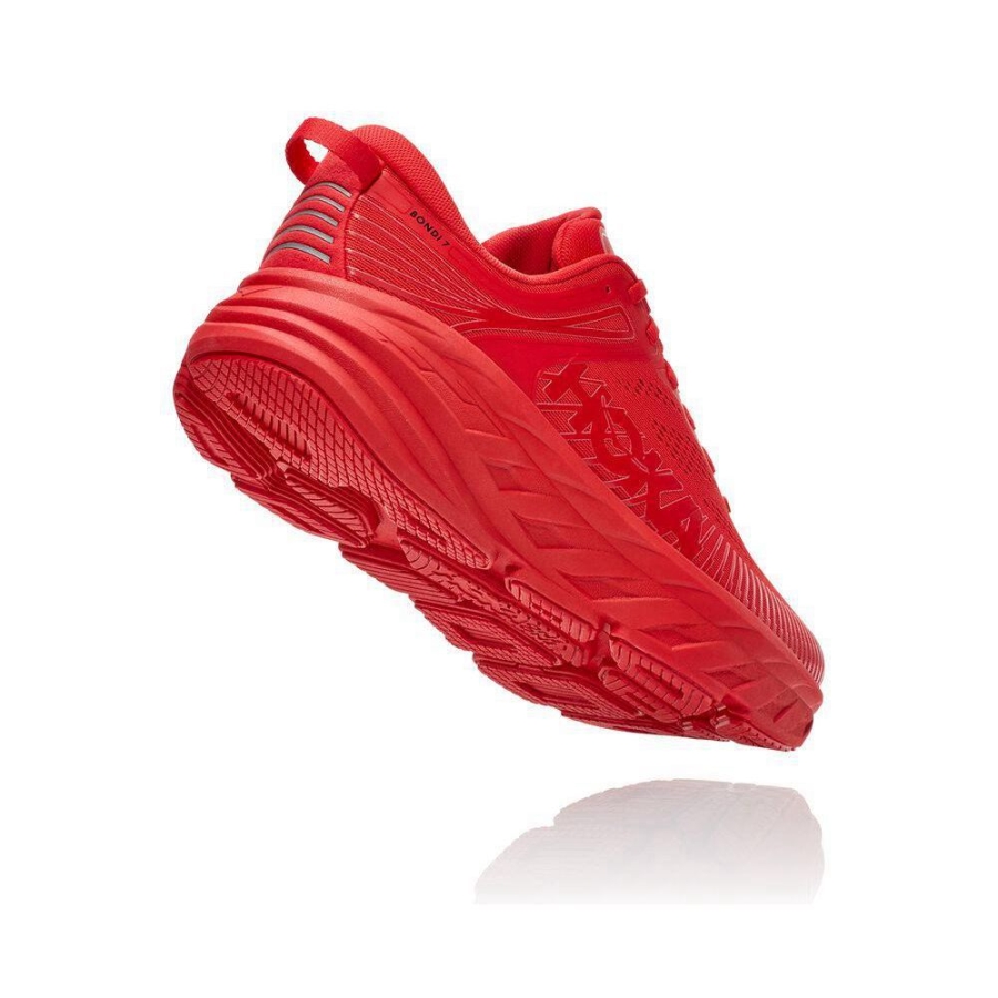 Men's Hoka Bondi 7 Sneakers Red | ZA-82XQAOS