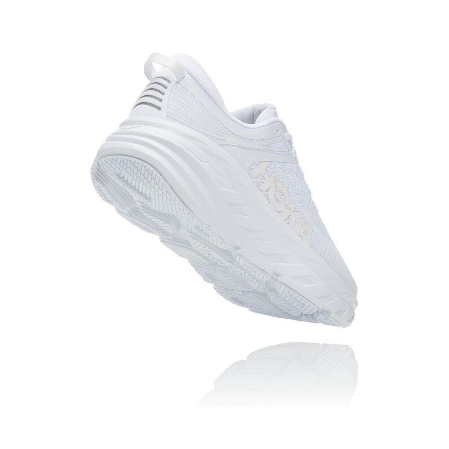 Men's Hoka Bondi 7 Walking Shoes White | ZA-56PZHXY