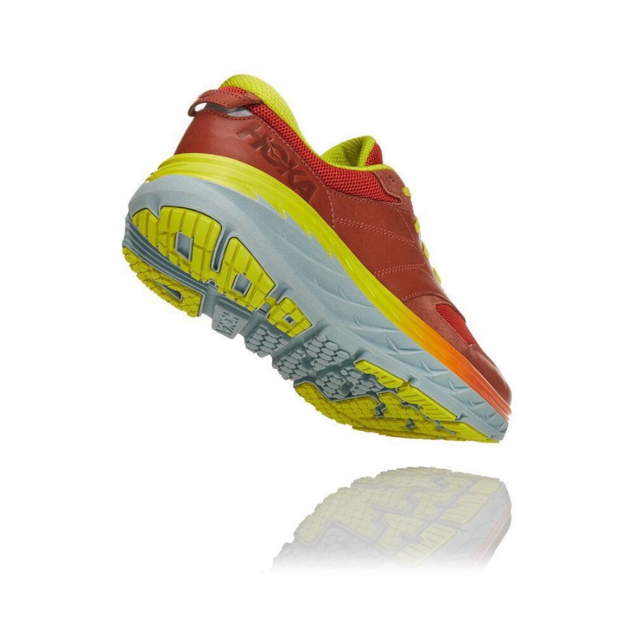 Men's Hoka Bondi L Road Running Shoes Red | ZA-91FXGPO