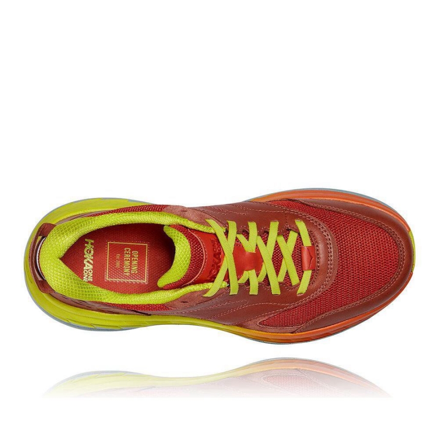 Men's Hoka Bondi L Road Running Shoes Red | ZA-91FXGPO