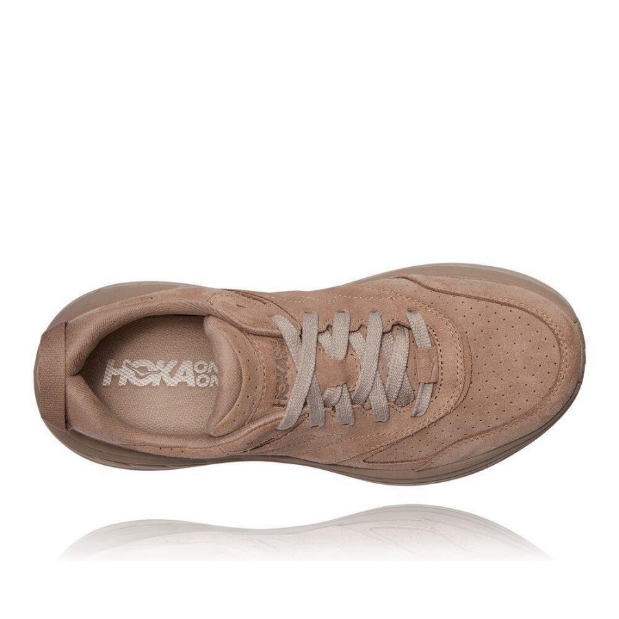 Men's Hoka Bondi L Walking Shoes Brown | ZA-53OHNFZ