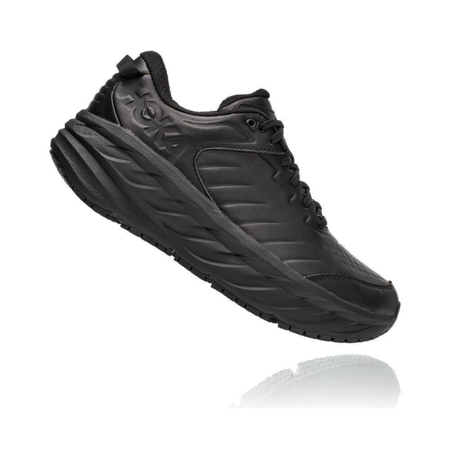 Men's Hoka Bondi SR Road Running Shoes Black | ZA-57QSJWZ