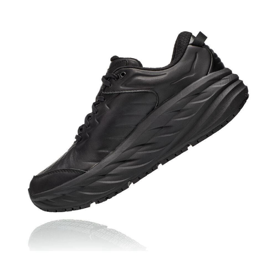 Men's Hoka Bondi SR Road Running Shoes Black | ZA-57QSJWZ