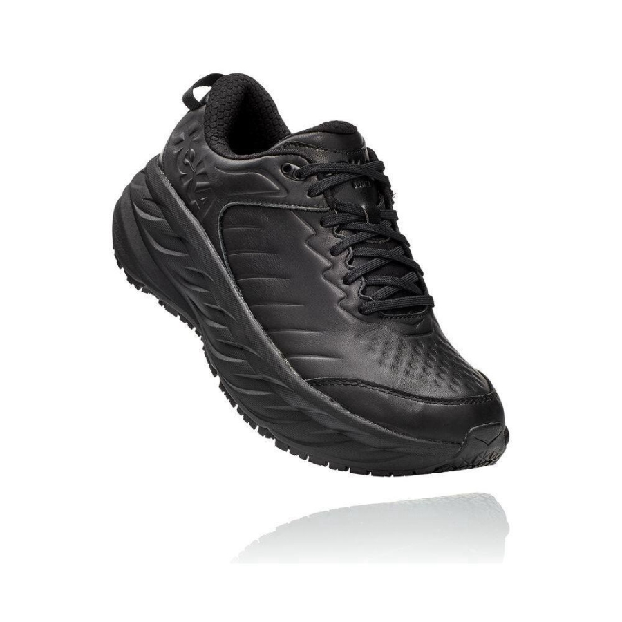 Men\'s Hoka Bondi SR Road Running Shoes Black | ZA-57QSJWZ