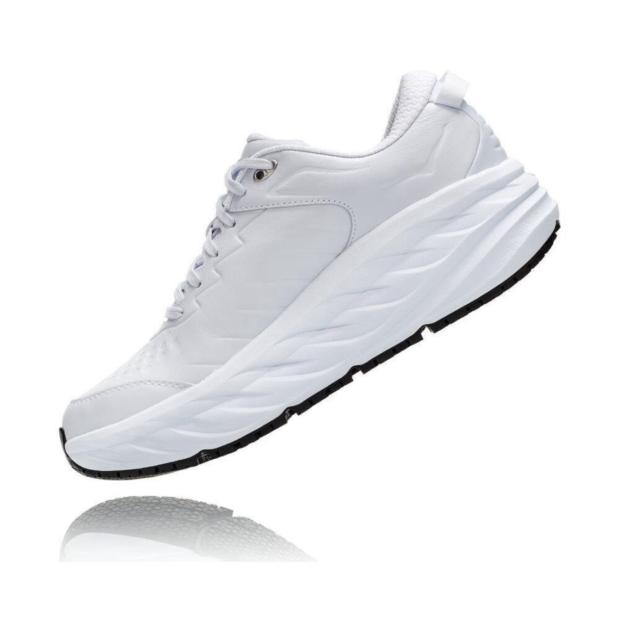 Men's Hoka Bondi SR Road Running Shoes White | ZA-04LFQCE