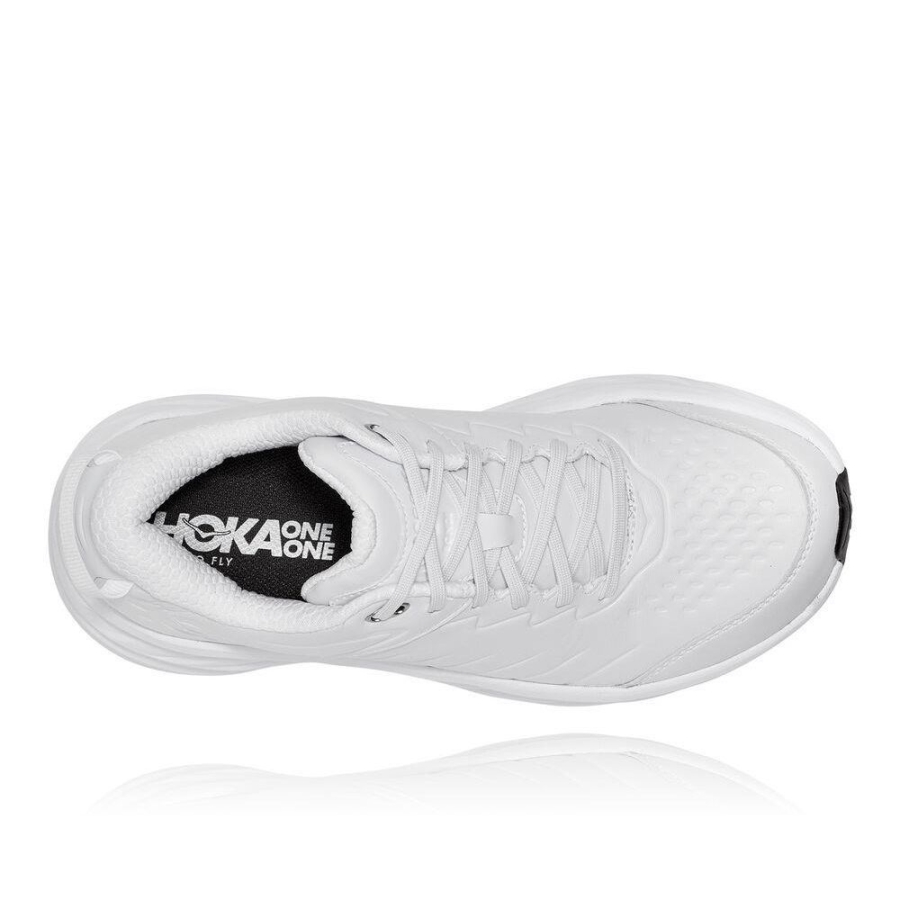 Men's Hoka Bondi SR Road Running Shoes White | ZA-04LFQCE