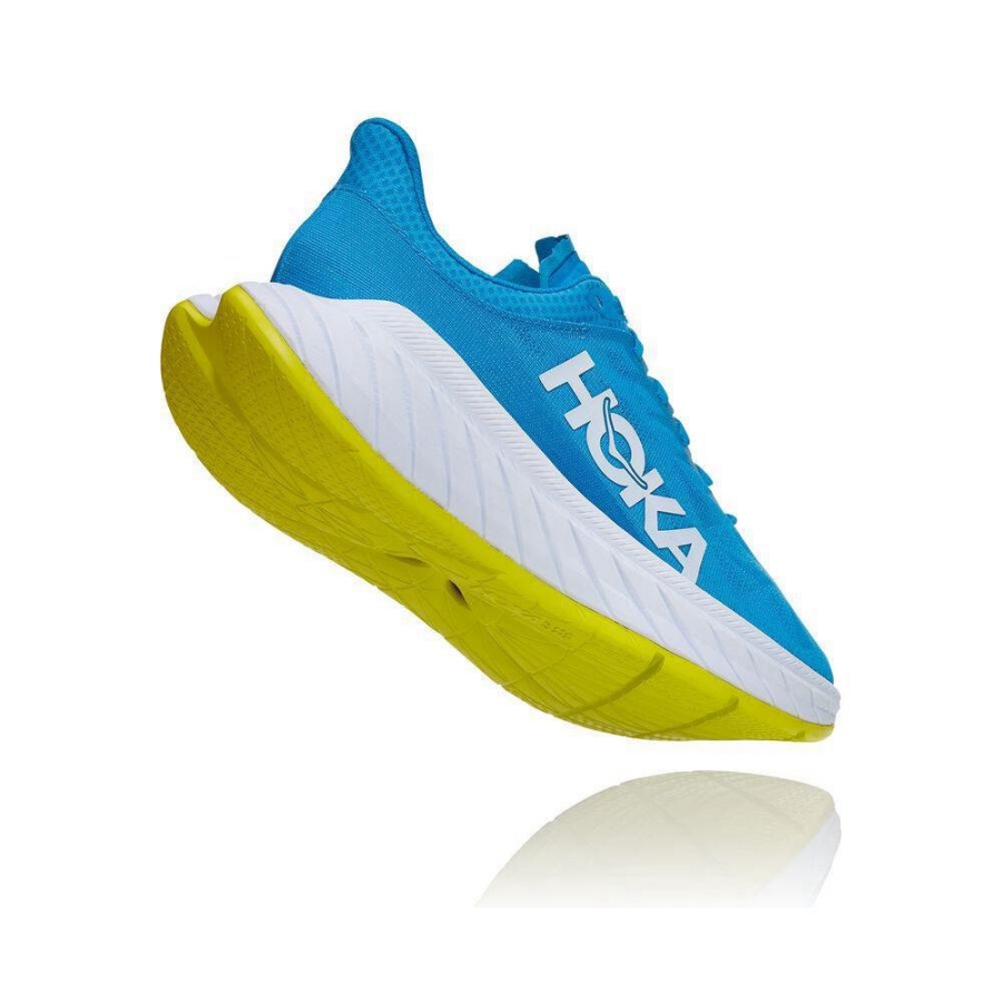 Men's Hoka Carbon X 2 Road Running Shoes Blue | ZA-58KFXDC