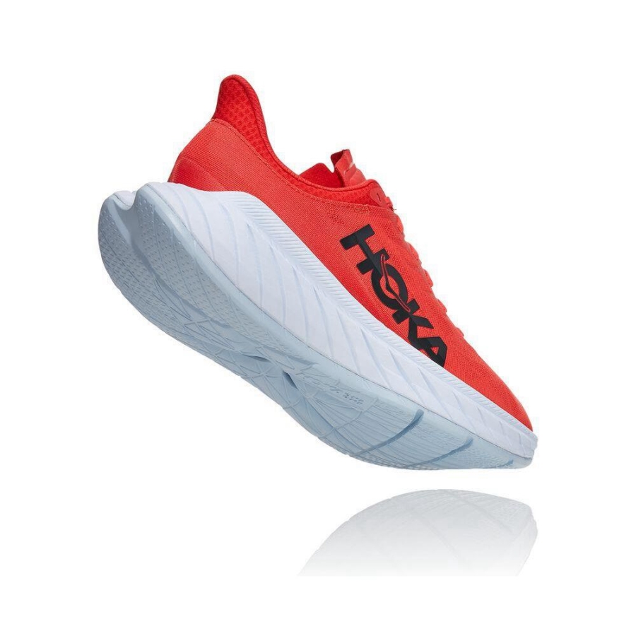 Men's Hoka Carbon X 2 Sneakers Red | ZA-20PVJYZ