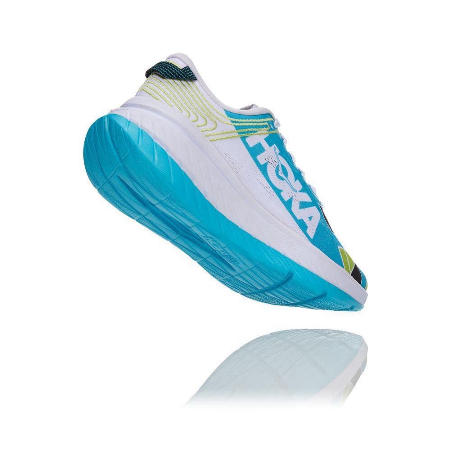 Men's Hoka Carbon X Road Running Shoes Blue / White | ZA-23ULQNI