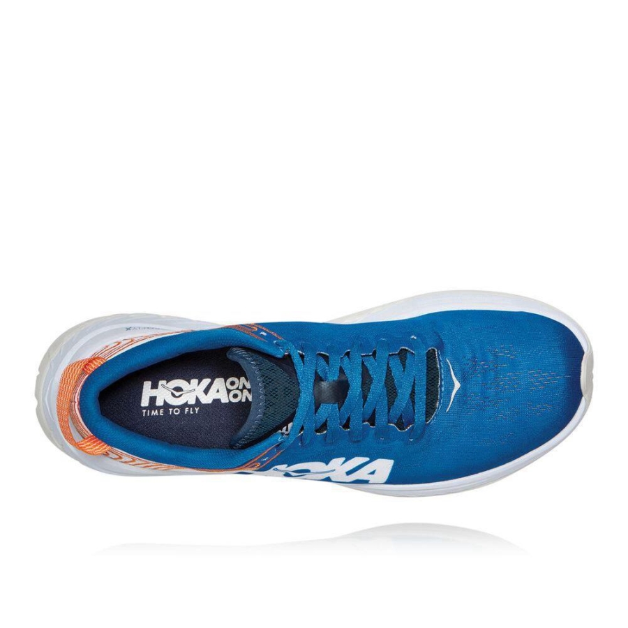 Men's Hoka Carbon X Road Running Shoes Blue / White | ZA-73JXLMU