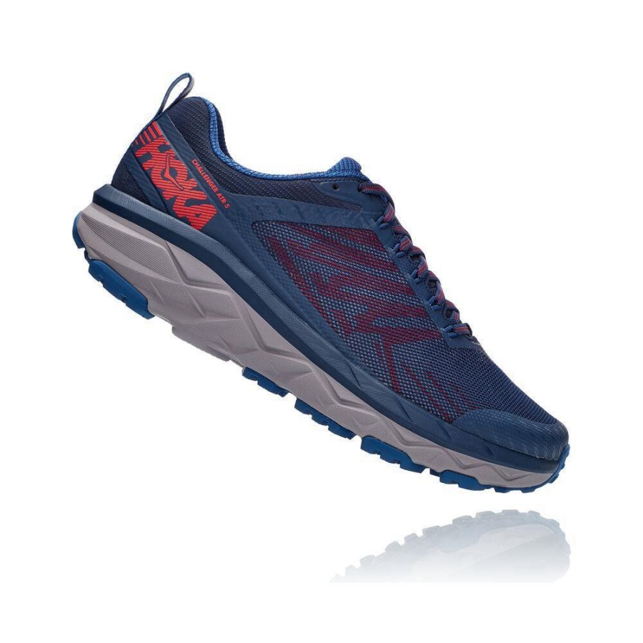 Men's Hoka Challenger ATR 5 Hiking Shoes Navy | ZA-65BSGTY