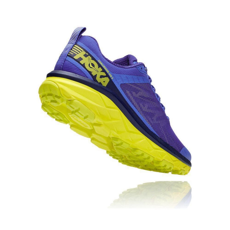 Men's Hoka Challenger ATR 5 Hiking Shoes Blue / Yellow | ZA-84BFKCZ